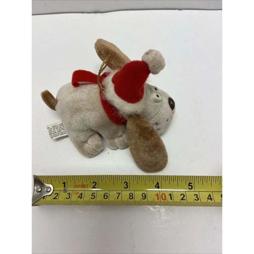 Vintage Kennel Kuddlee Pup Miniature Stuffed Plush Puppy Dog Ornament Christmas